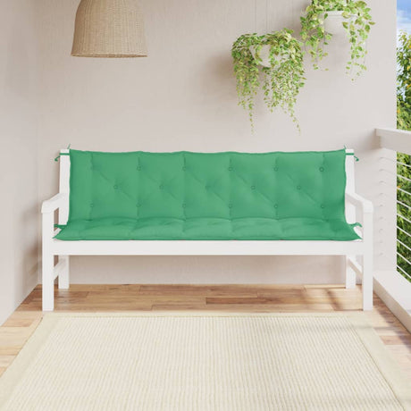 Vidaxx Garden Bench Puder 2 PCS 180x50x7 cm Oxford Fabric Green