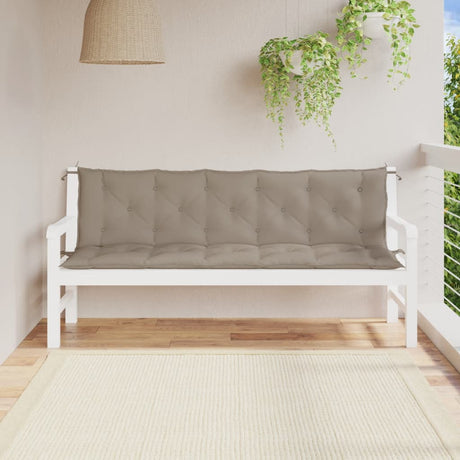Vidaxx Garden Bench Puder 2 PCS 180x50x7 cm Oxford Fabric Taupe