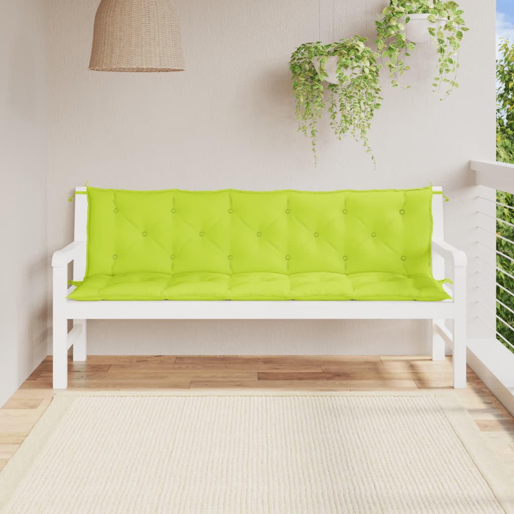 Vidaxx Garden Bench Puder 2 PCS 180x50x7 cm Oxford Stof lysgrøn