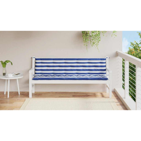 Vidaxl Garden Bench Puder 2 PCS Oxford Fabric Striped White and Blue