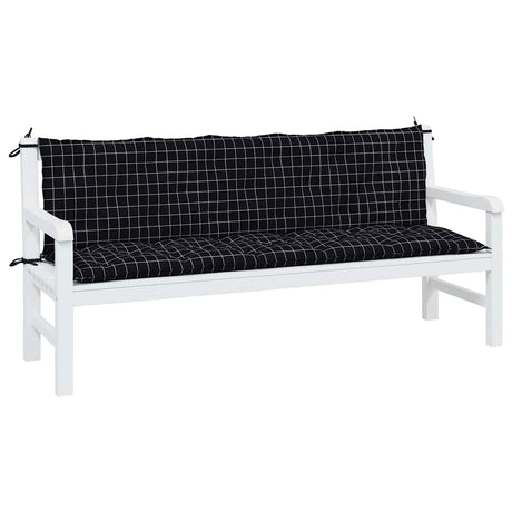 Vidaxl Garden Bench Puder 2 PCS Oxford Stof Diamond Pattern Black