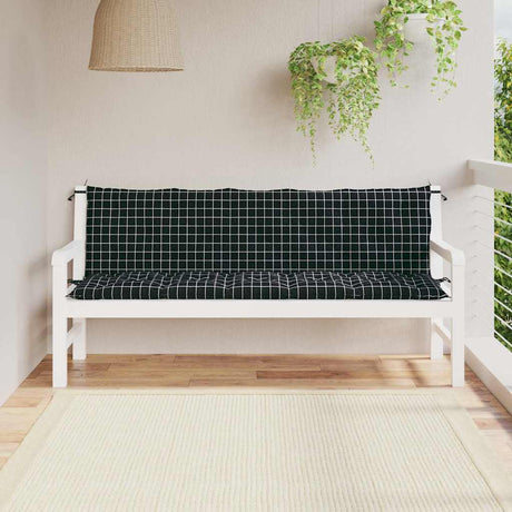 Vidaxl Garden Bench Puder 2 PCS Oxford Stof Diamond Pattern Black