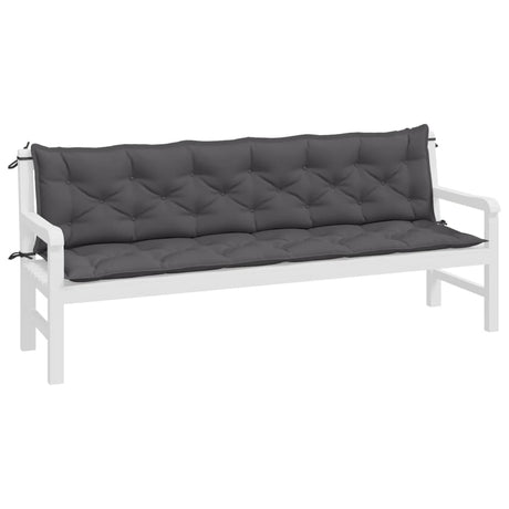 Vidaxx Garden Bench Puder 2 PCS 200x50x7 cm Oxford Stof Anthracite