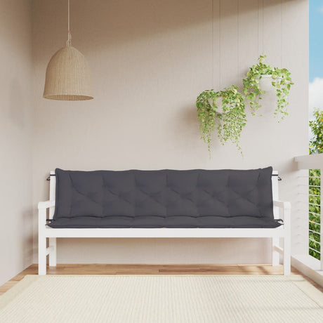 Vidaxx Garden Bench Puder 2 PCS 200x50x7 cm Oxford Stof Anthracite