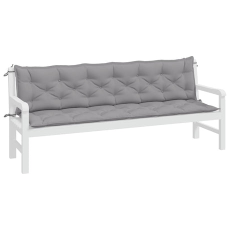 Vidaxx Garden Bench Puder 2 PCS 200x50x7 cm Oxford Stof Gray Gray