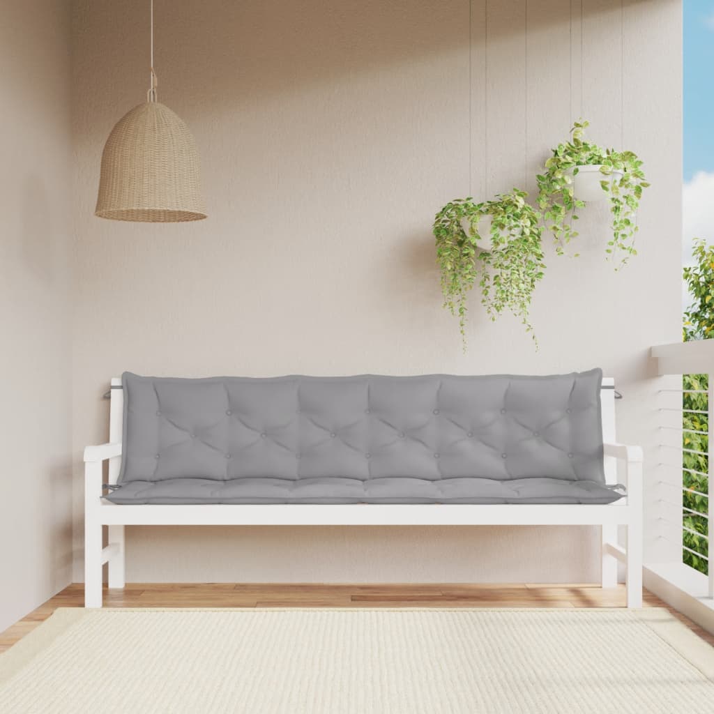Vidaxx Garden Bench Puder 2 PCS 200x50x7 cm Oxford Stof Gray Gray