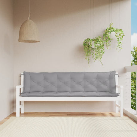 Vidaxx Garden Bench Puder 2 PCS 200x50x7 cm Oxford Stof Gray Gray