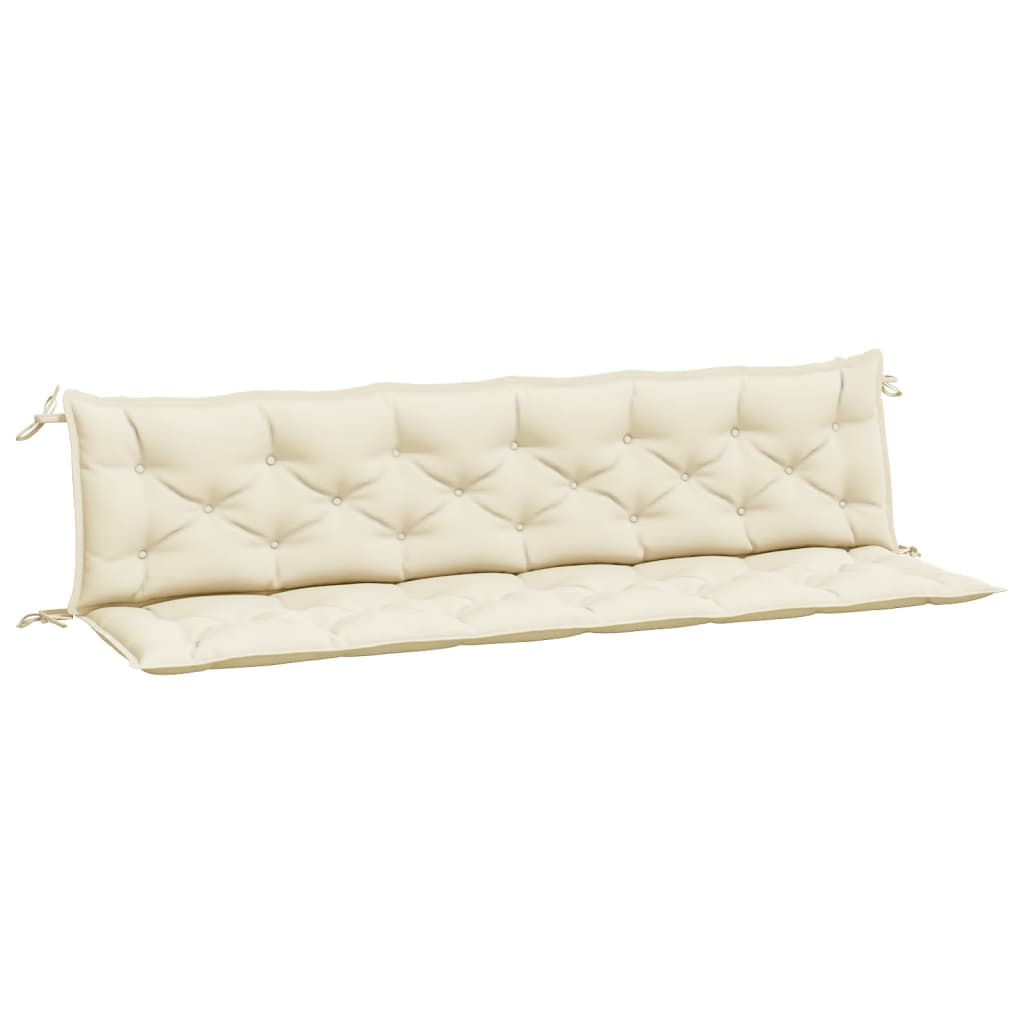 Vidaxx Garden Bench Puder 2 PCS 200x50x7 cm Oxford Fabric Cream White