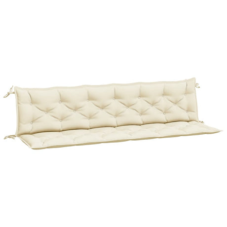 Vidaxx Garden Bench Puder 2 PCS 200x50x7 cm Oxford Fabric Cream White