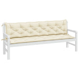 Vidaxx Garden Bench Puder 2 PCS 200x50x7 cm Oxford Fabric Cream White
