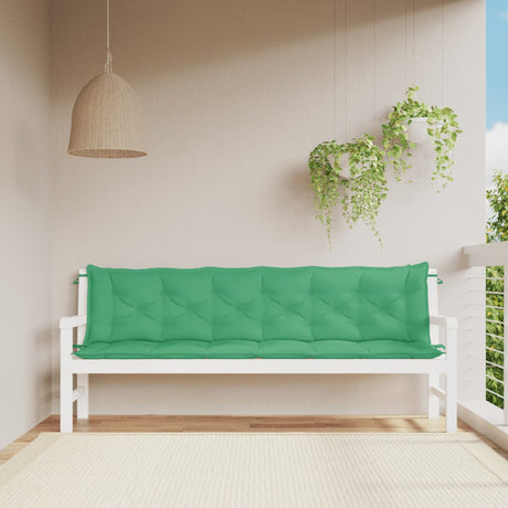 Vidaxx Garden Bench Puder 2 PCS 200x50x7 cm Oxford Fabric Green