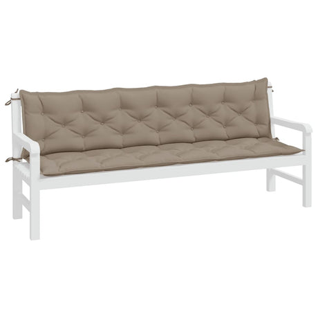 Vidaxl Garden Bench Puder 2 PCS 200x50x7 cm Oxford Fabric Taupe