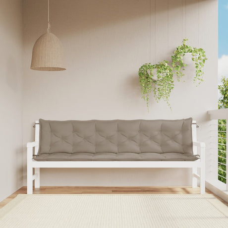 Vidaxl Garden Bench Puder 2 PCS 200x50x7 cm Oxford Fabric Taupe