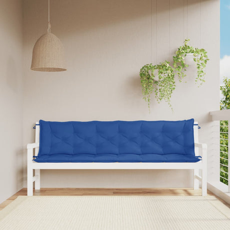 Vidaxx Garden Bench Puder 2 PCS 200x50x7 cm Oxford Stof Blue Blue