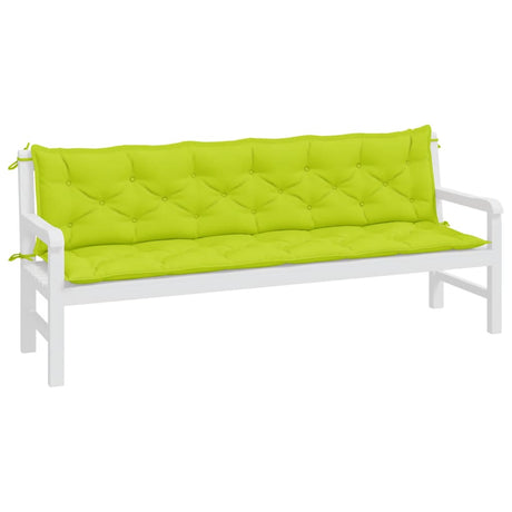 Vidaxx Garden Bench Puder 2 PCS 200x50x7 cm Oxford Fabric Bright Green