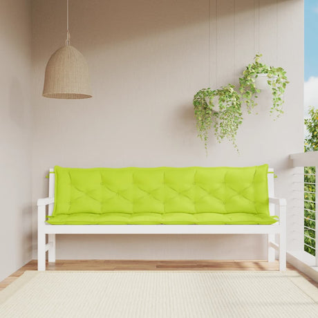 Vidaxx Garden Bench Puder 2 PCS 200x50x7 cm Oxford Fabric Bright Green