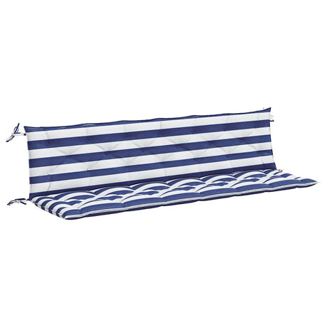 Vidaxx Garden Bench Puder 2 stk stribet 200x50x7 cm stof hvid og blå