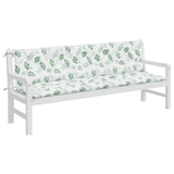 Vidaxl Garden Bench Puder 2 stk. Bladmønster 200x50x7 cm stof