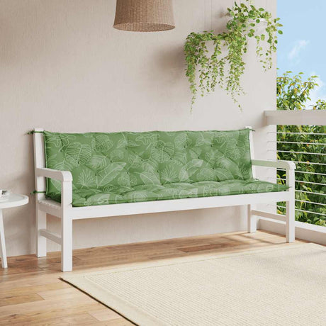 Vidaxx Garden Bench Puder 2 stk. Bladmønster 200x50x7 cm stof