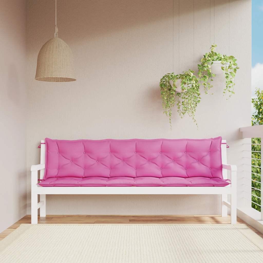 Vidaxx Garden Bench Puder 2 PCS 200x50x7 cm stofrosa