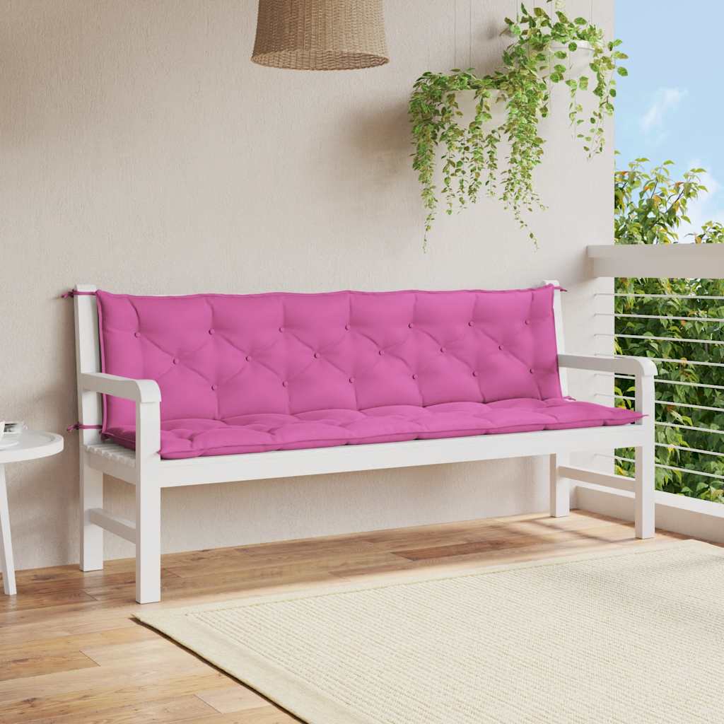 Vidaxx Garden Bench Puder 2 PCS 200x50x7 cm stofrosa