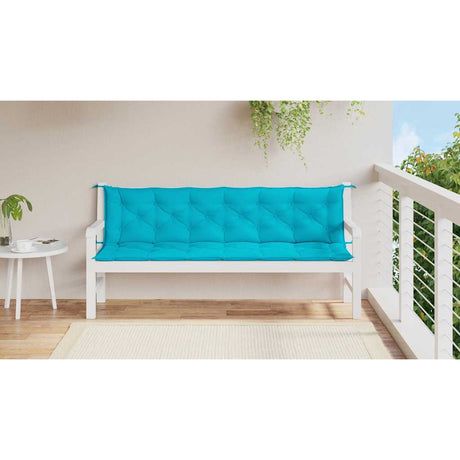 Vidaxx Garden Bench Puder 2 PCS 200x50x7 cm Stof Turkiser