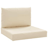 Vidaxl Pallet puder 2 stk stof beige