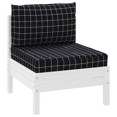 Vidaxl palle puder 2 stk diamant mønster oxford stof sort