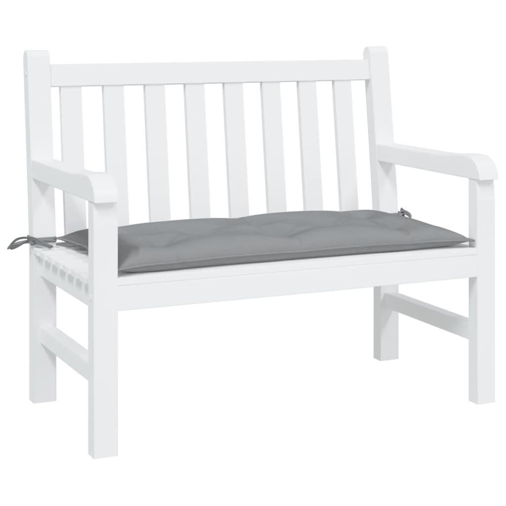 Vidaxl Garden Bench Pushion 110x50x7 cm Stof grå