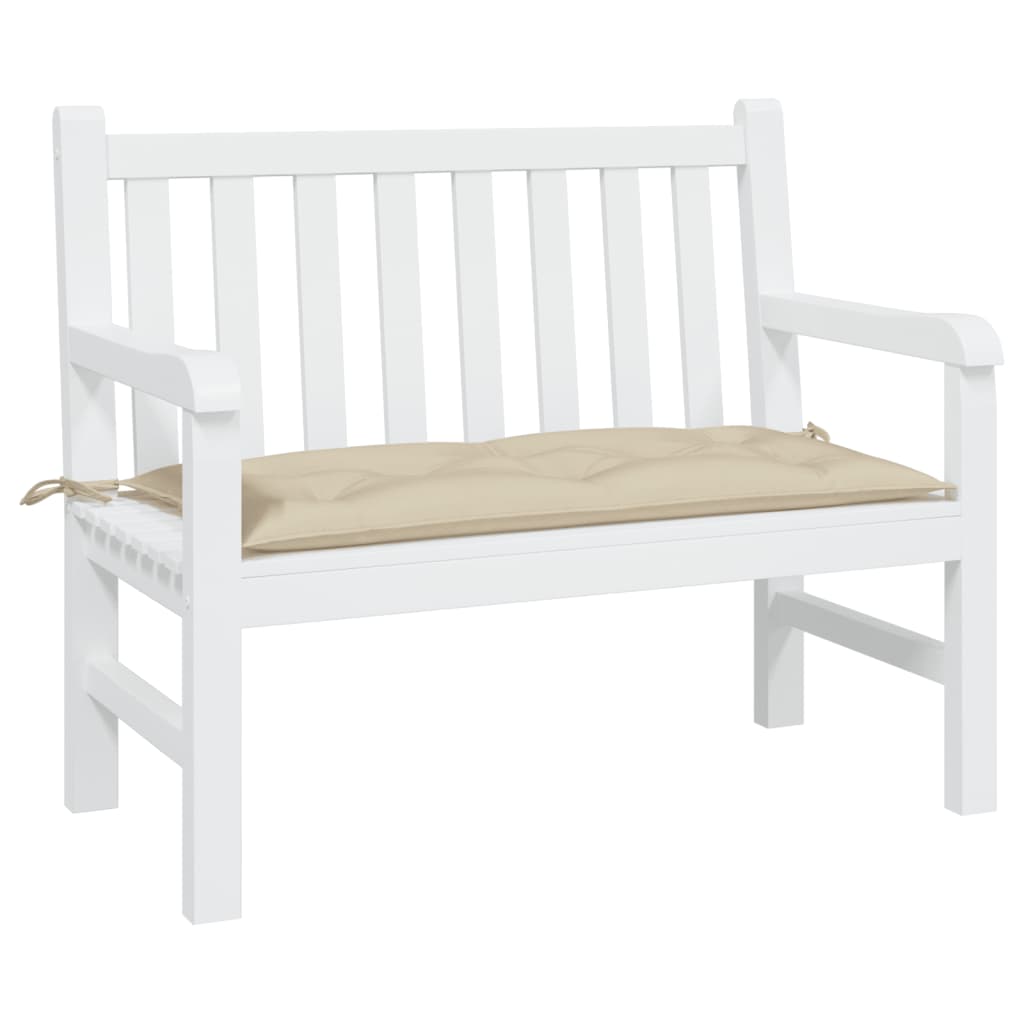 Vidaxl Garden Bench Pushion 110x50x7 cm Oxford Stof beige