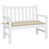 Vidaxl Garden Bench Pushion 110x50x7 cm Oxford Stof beige