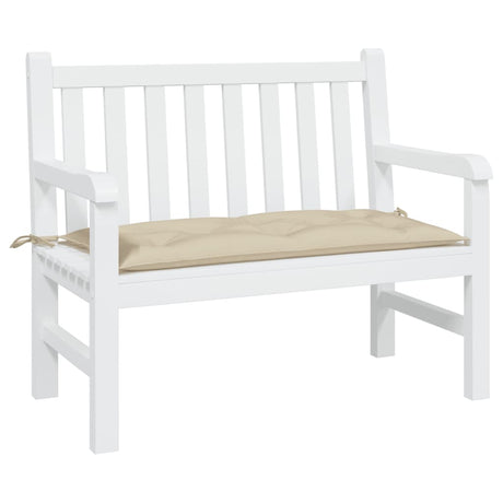 Vidaxl Garden Bench Pushion 110x50x7 cm Oxford Stof beige