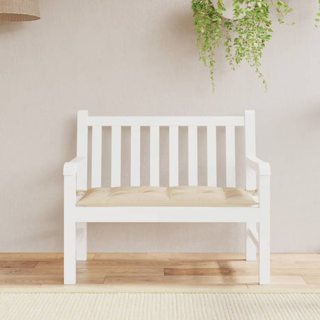 Vidaxl Garden Bench Pushion 110x50x7 cm Oxford Stof beige