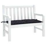 Vidaxl Garden Bench Pushion Diamond Mønster 110x50x7 cm Stof sort sort