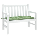 Vidaxl Garden Bench Pude Leaf Pattern 110x50x7 cm stof