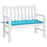 Vidaxl Garden Bench Pushion 110x50x7 cm stof turkis