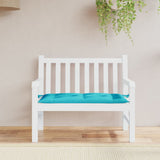 Vidaxl Garden Bench Pushion 110x50x7 cm stof turkis