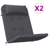Vidaxl stolehynder 2 stk adirondack oxford stof antracit