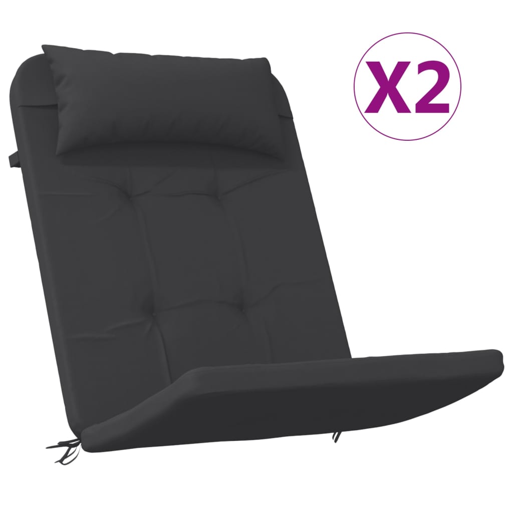 VidaXL stolehynder 2 stk adirondack oxford stof sort