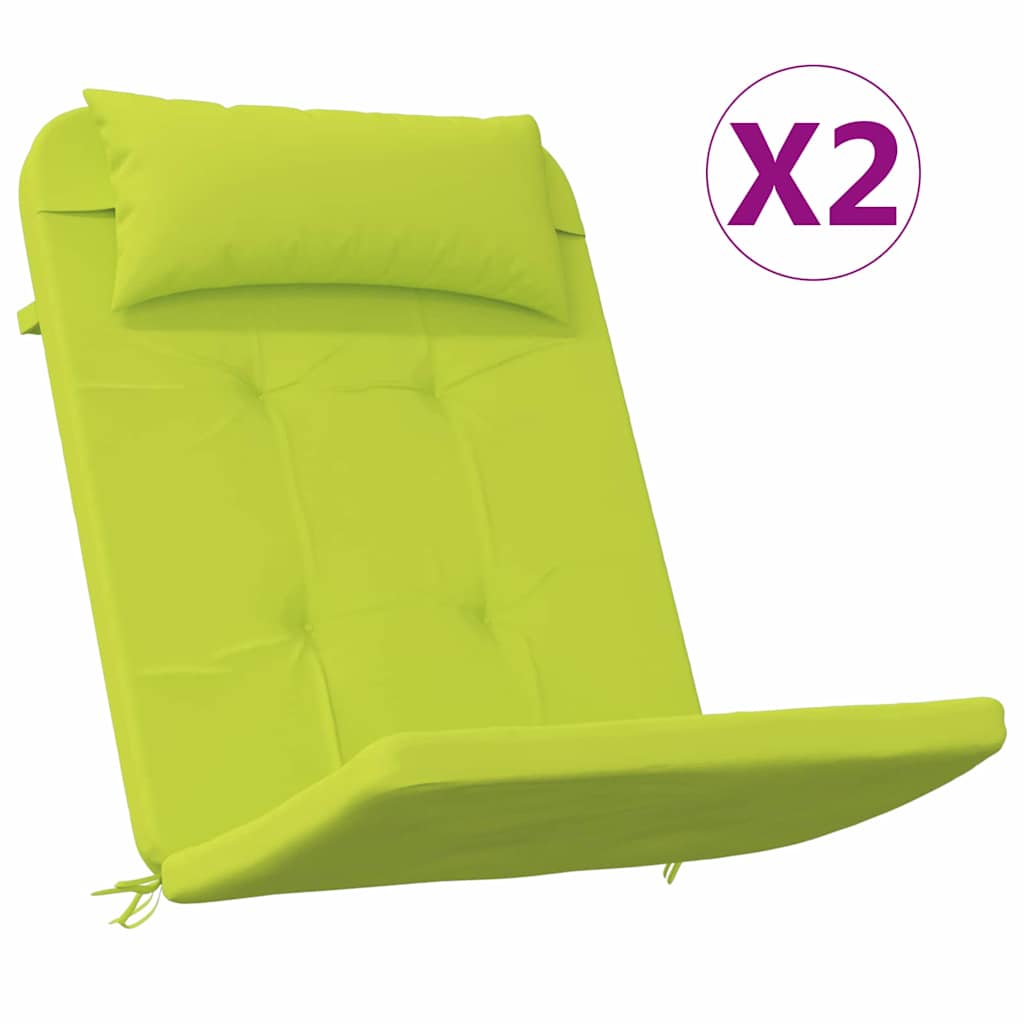 Vidaxl stoelkussens 2 pcs helder groen 58 x 77 x 4,5 cm oxford stof