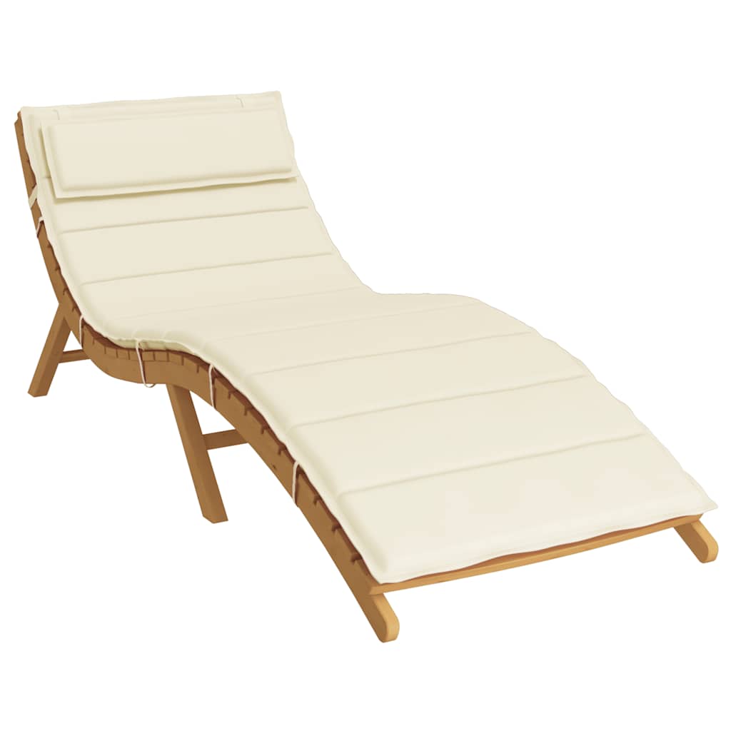Vidaxx Lounger Pushion 180x60x4 cm Oxford Fabric Cream-farvet
