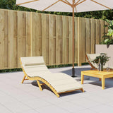 Vidaxx Lounger Pushion 180x60x4 cm Oxford Fabric Cream-farvet