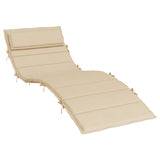 Vidaxx Lounger Cushion 180x60x4 cm Oxford Stof beige