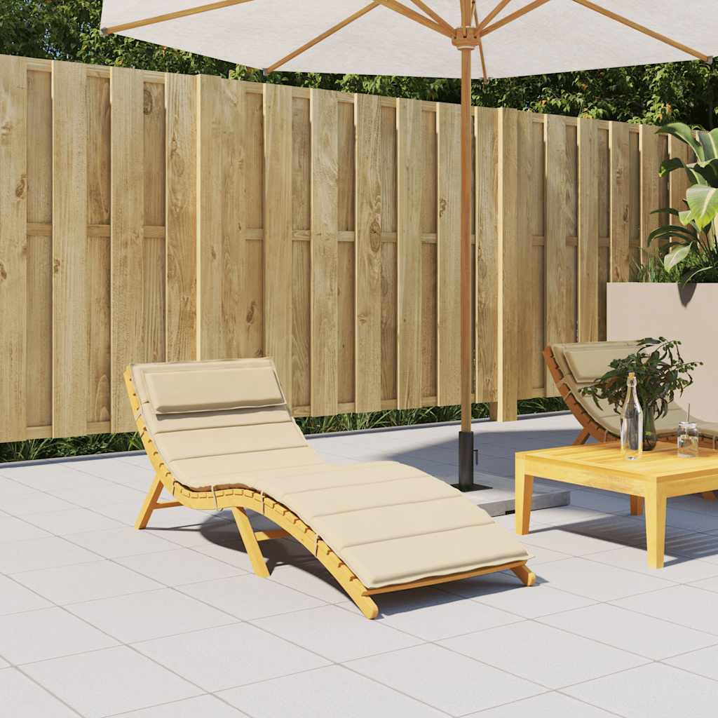Vidaxx Lounger Cushion 180x60x4 cm Oxford Stof beige