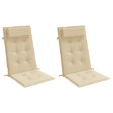 Vidaxl stolpuder 2 stk. Høj ryg Oxford stof beige