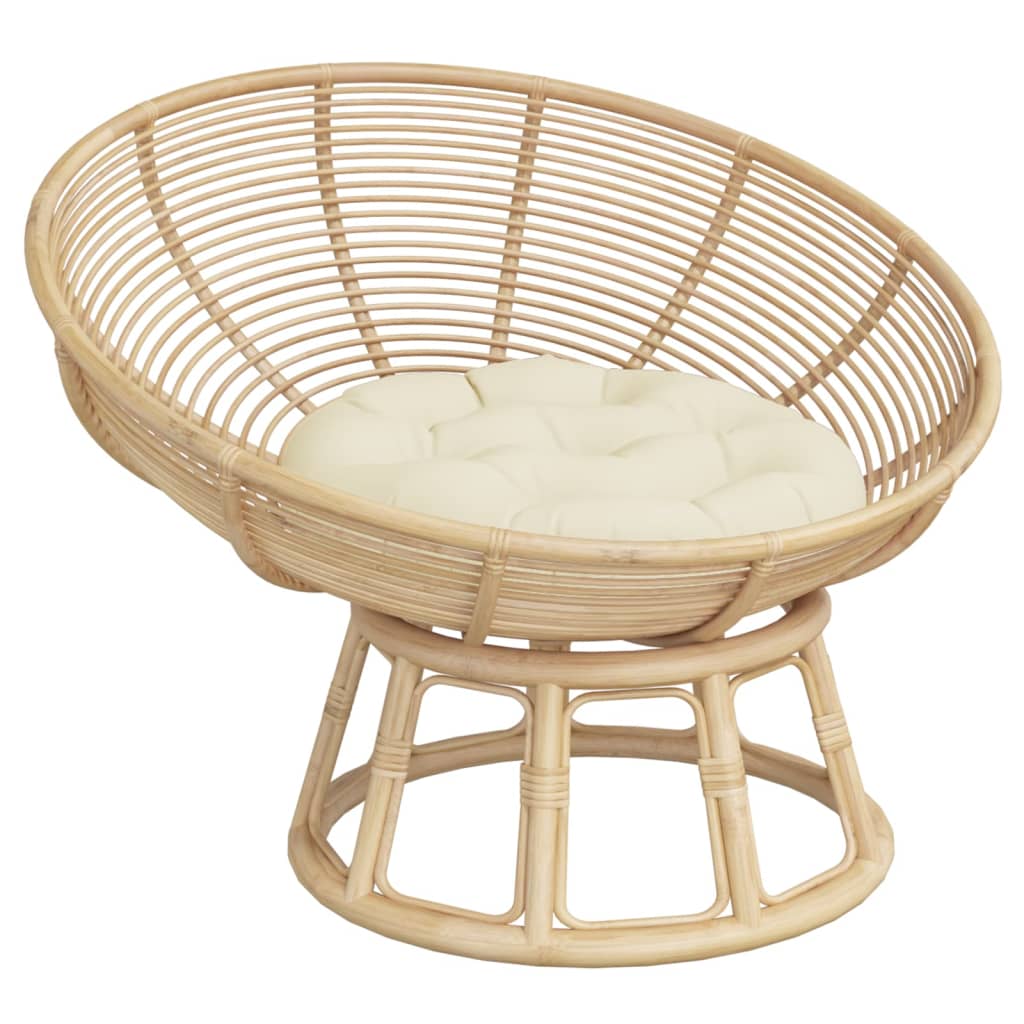 Vidaxl Seat Pushion Round Ø 60x11 cm Oxford Fabric Cream-farvet