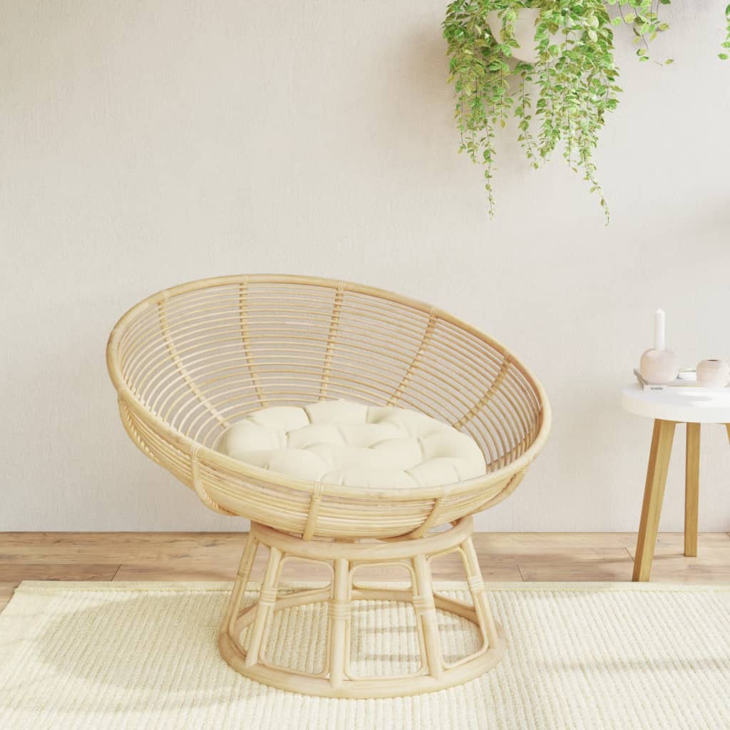 Vidaxl Seat Pushion Round Ø 60x11 cm Oxford Fabric Cream-farvet