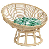 Vidaxl Seat Pushion Round Leaf Pattern Ø 60x11 cm Oxford stof