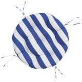 Vidaxl sædepude rund stribet Ø 60x11 cm oxford stof blå hvid