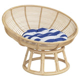 Vidaxl sædepude rund stribet Ø 60x11 cm oxford stof blå hvid
